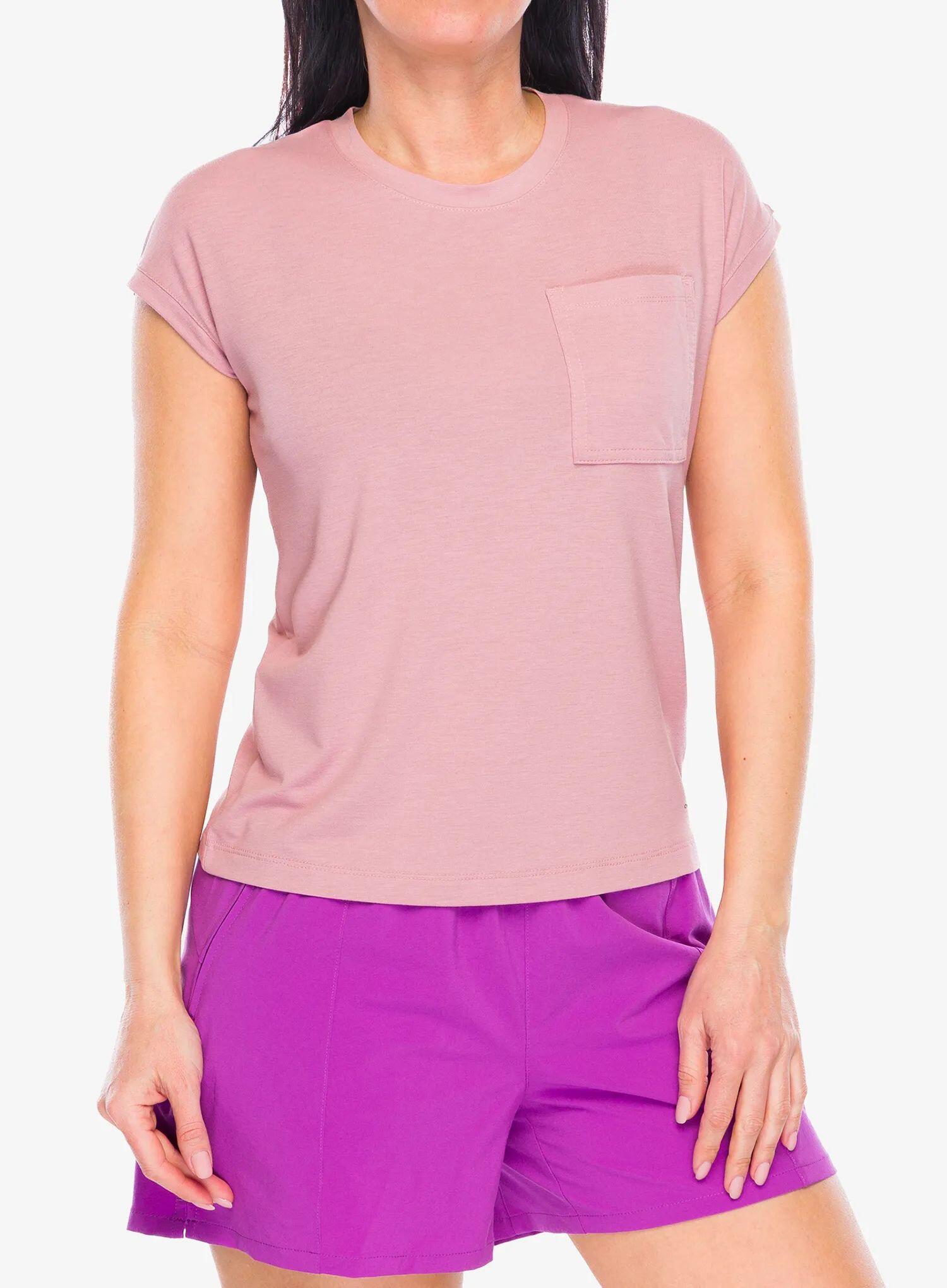 T-shirt Columbia Boundless Trek femme polyester rosa 1/6