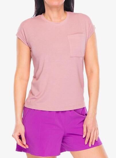 T-shirt Columbia Boundless Trek donna poliestere rosa