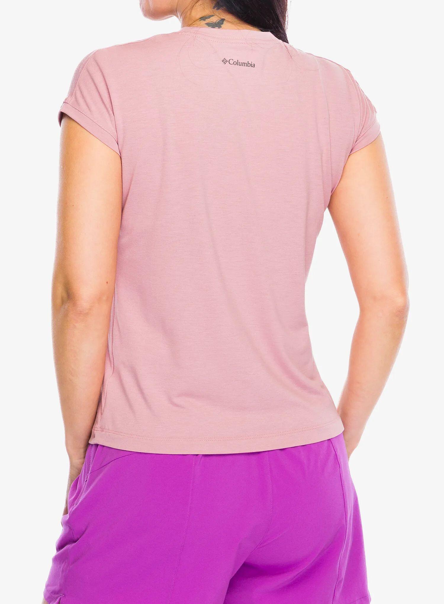 T-shirt Columbia Boundless Trek femme polyester rosa 2/6