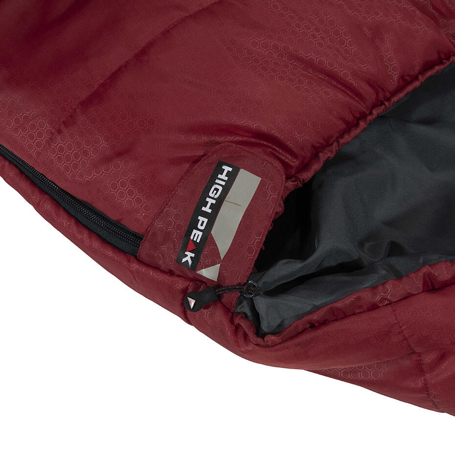 Śpwiór trekkingowy dla dorosłych High Peak Redwood 3L 230x85x55 bordowo-szary