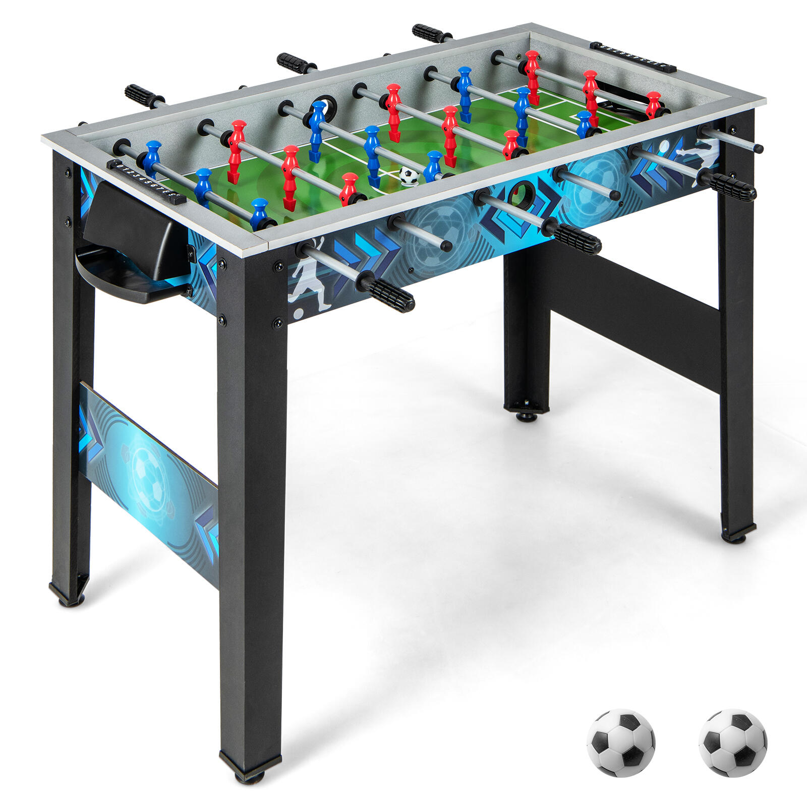 Soccer, Foosball Table Game w/2 Footballs Family Activities  94.5x53.5x76.5