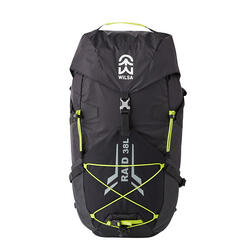 Sac à Dos Raid-Trail 38 litres Noir et jaune