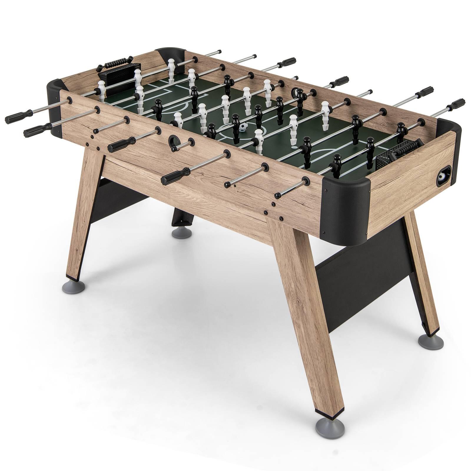 Foosball Table, Arcade Soccer, Game Table w/26 Players, Natural 117x67.5x84.5