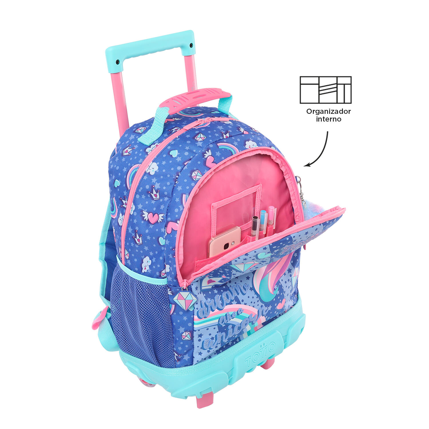 Totto Mochila urbana Uniwildy Morado Poliéster 29 x 41.5 x 17 cm 5/5