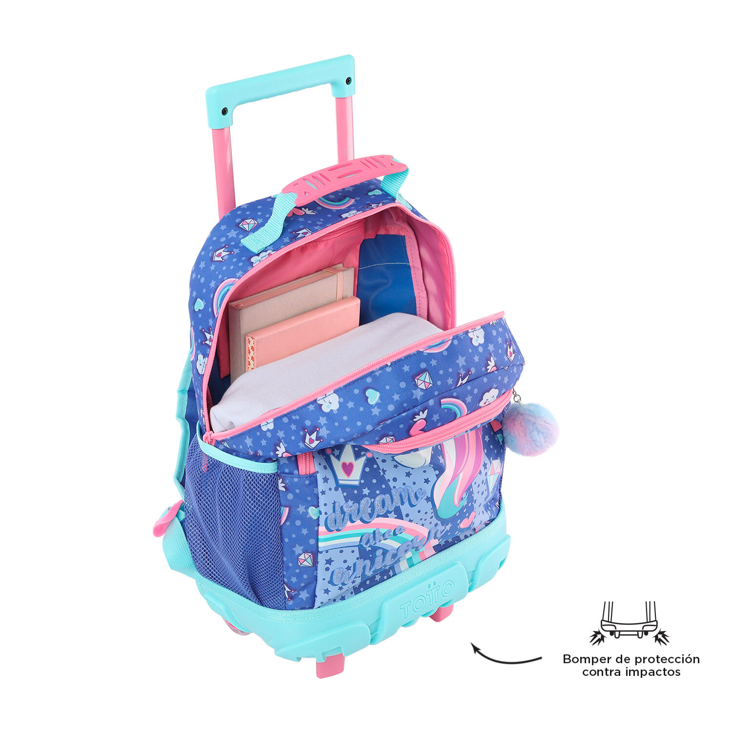 Totto Mochila urbana Uniwildy Morado Poliéster 29 x 41.5 x 17 cm 4/5