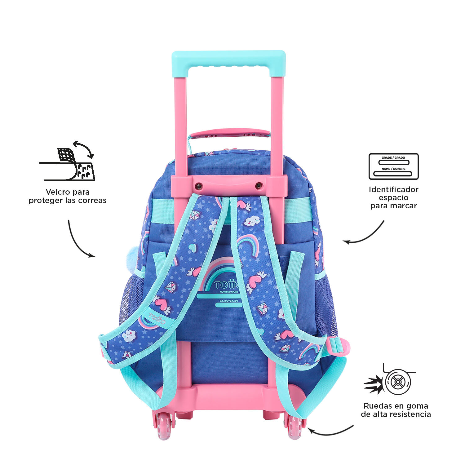 Totto Mochila urbana Uniwildy Morado Poliéster 29 x 41.5 x 17 cm 3/5