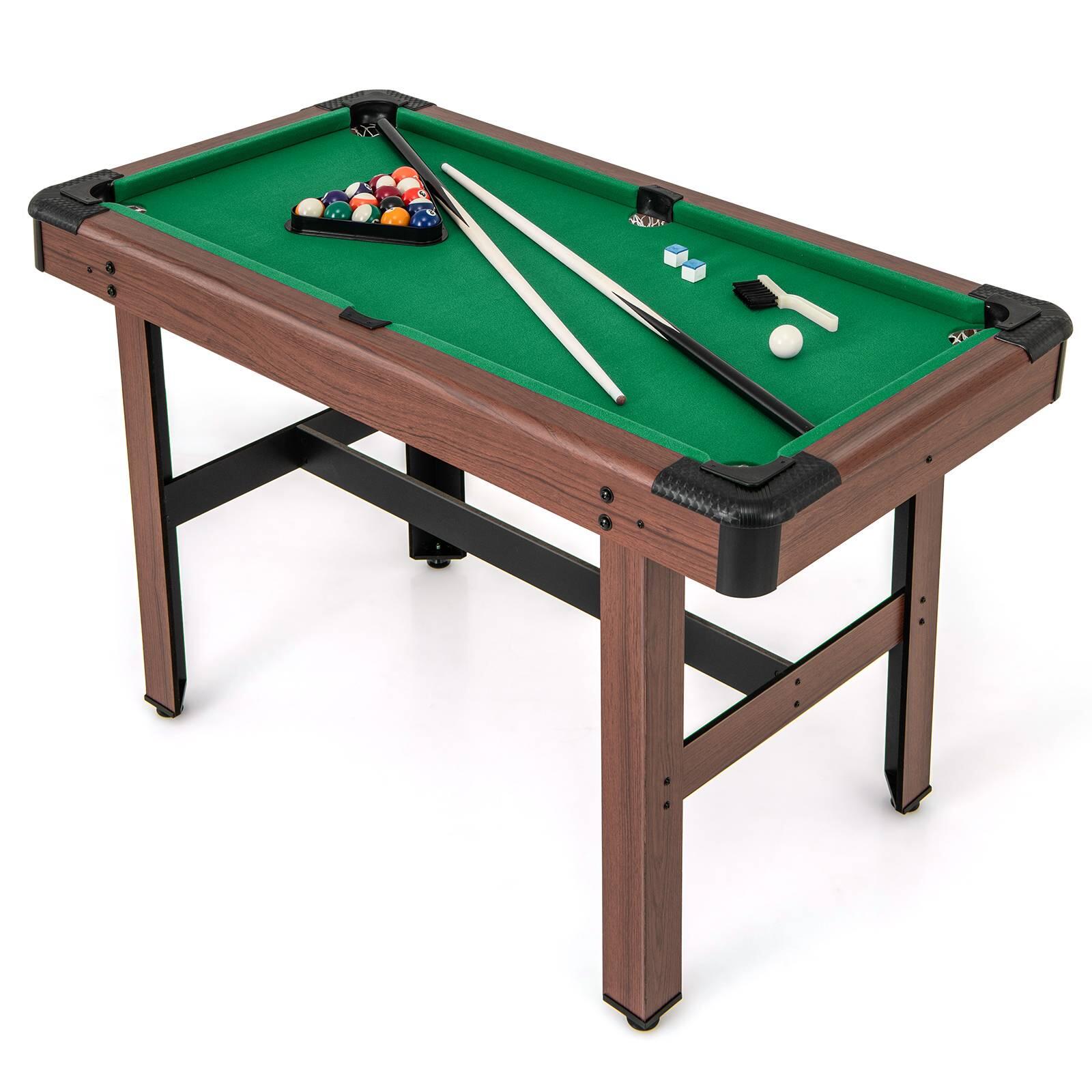 Game Table, Pool, Snooker, Billiard Table w/Full Accessories Green 122x61x76