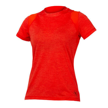 Maillot Manches Courtes Femme Endura SingleTrack Paprika Orange