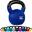 Kettlebell profesional, MOVIT®, 16 kg, fonta, albastru