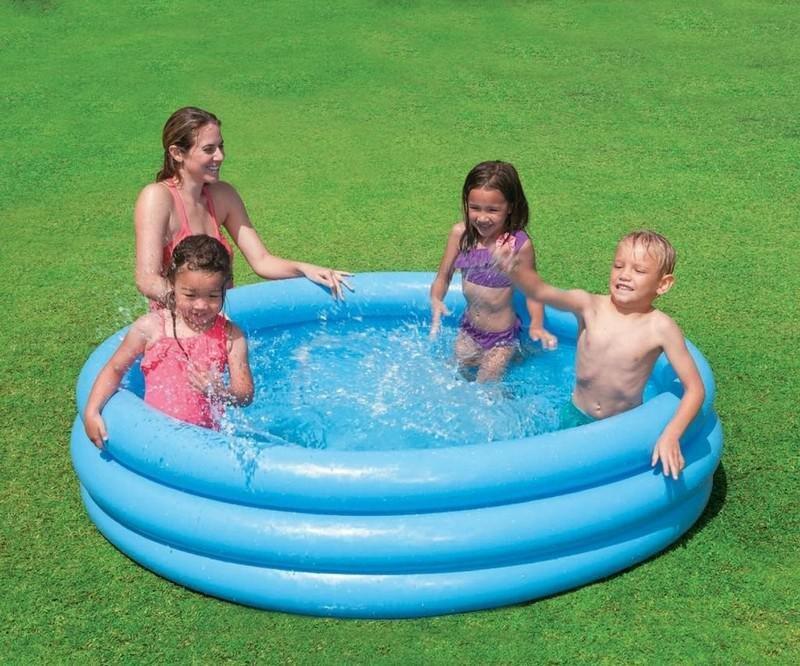 Intex 58446NP - Piscina Gonfiabile Crystal rotonda, 168x38 cm 3/6