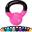 Kettlebell profesional, MOVIT®, 2 kg, fonta, roz