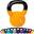 Kettlebell profesional, MOVIT®, 6 kg, fonta, orange