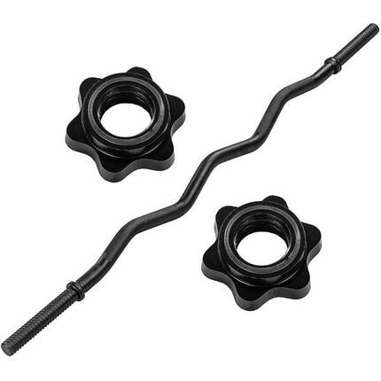 SZ Curlstange - Schwarz mit Federverschluss 130cm , Hantelstange