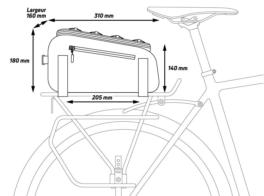Fahrradgepäckträgertasche traveler 40 Gepäckträger Zefal 4/7