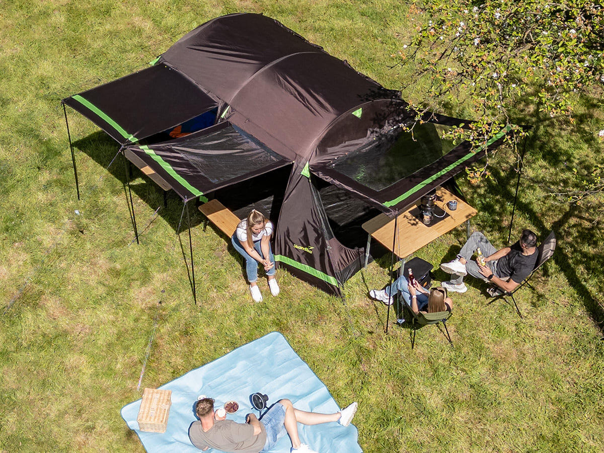 Tente tunnel Solheim 4 Protect - Tente de camping 4 places - Anti-UV - Sol cousu 3/8