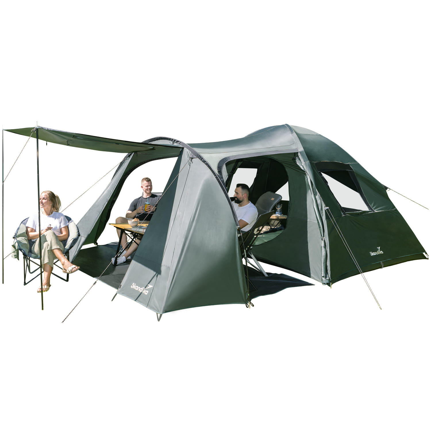 SKANDIKA Koepeltent Västervik 5 - Kampeertent 5 pers - 1 cabine - 3 ingangen