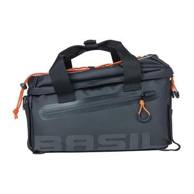 Bagagedragertas miles tarpaulin 7 liter 32 x 20 x 20 cm - zwart/oranje