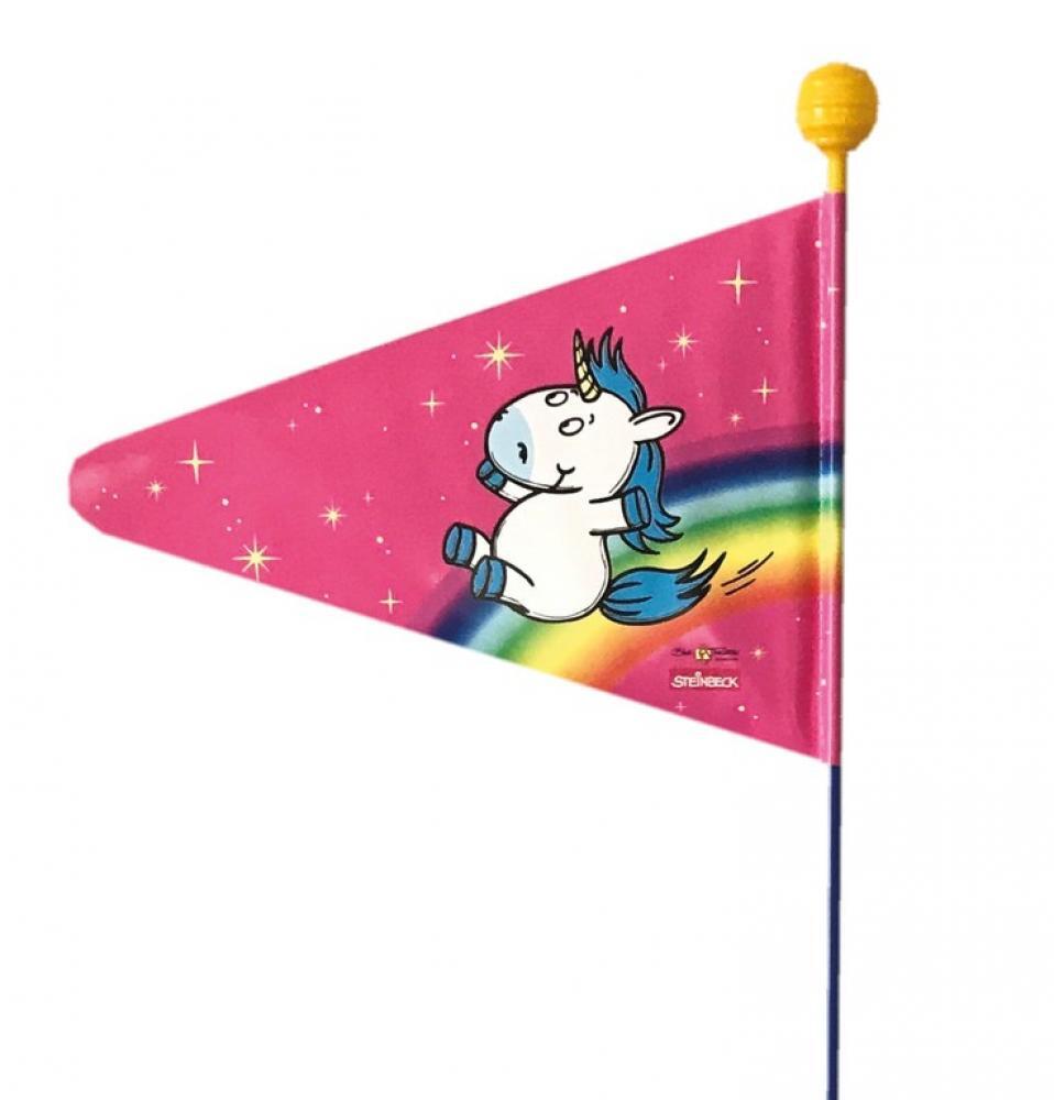 Bike Fashion Wimpelstange Einhorn doppelwandig, teilbar, pink mit Motiv 2/3