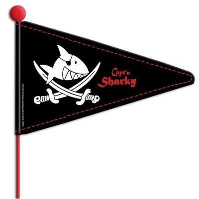 Bike Fashion Wimpelstange Captn Sharky doppelwandig, teilbar, schwarz mit Motiv