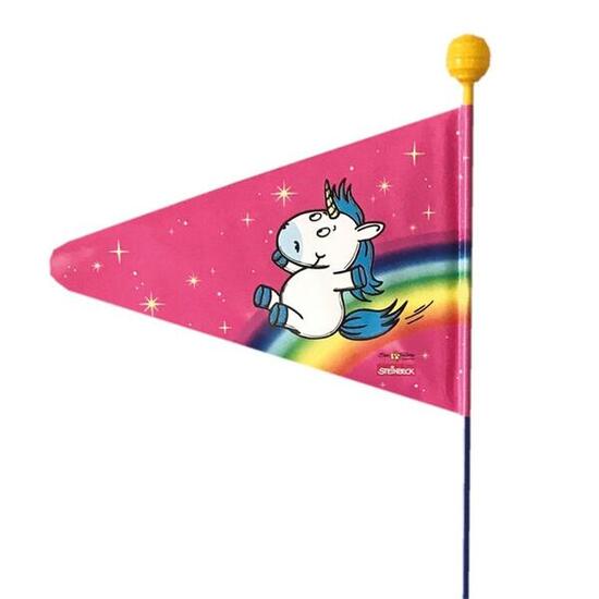 Bike Fashion Wimpelstange Einhorn doppelwandig, teilbar, pink mit Motiv