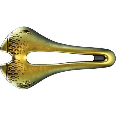 San marco aspide short open-fit racing wide iridescent gold