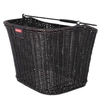Klickfix Vorderradkorb Structura 35x26x25cm, sw, geflochten,o. Adapter