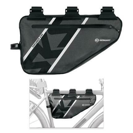 Wodoodporna czarna odblaskowa torba na ramę roweru explorer SKS