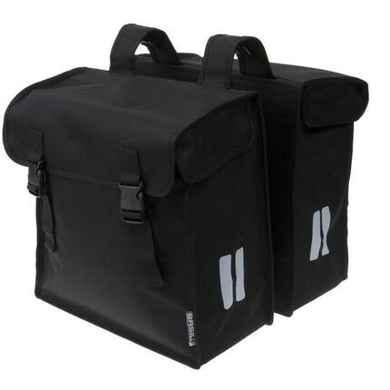 Double sacoche de vélo 47L Mara XXL Noir avec réflecteurs