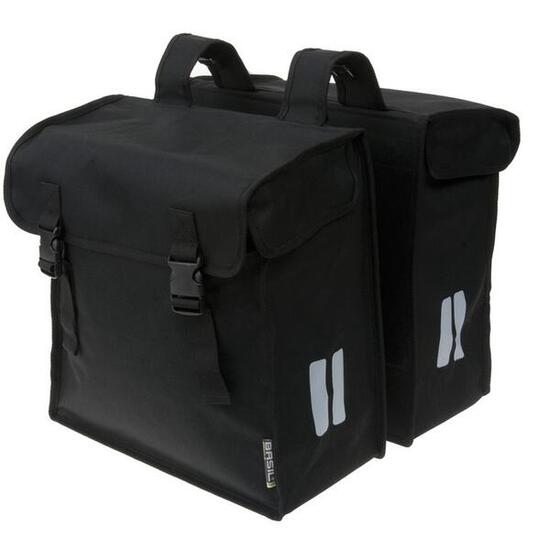 Double sacoche de vélo 47L Mara XXL Noir avec réflecteurs
