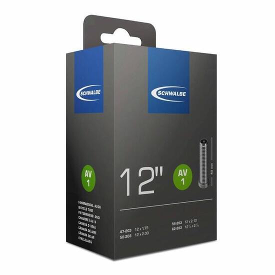 CHAMBRE AIR TRADI/POUSSETTE 12x1,75/2,10 VS SCHWALBE AV1 VALVE - 4026495890588