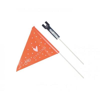 XLC Sicherheitswimpel SF-C01 zweiteilig. weiß/orange. "Love Cycling"'