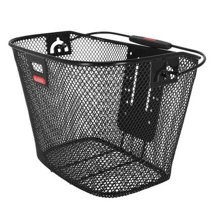 Panier de guidon Rixen Uni, noir, plaque adaptatrice réglable