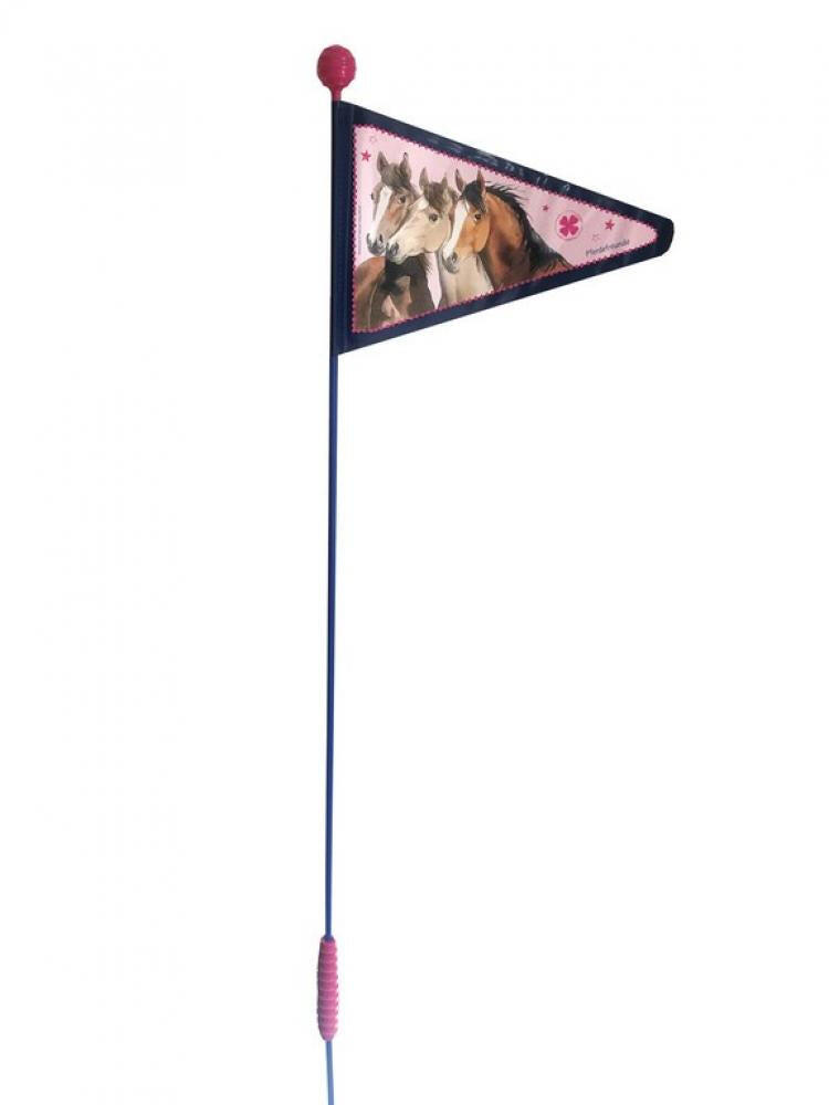 Bike Fashion Wimpel Pferdefreunde rosa, Pferdemotiv, geteilt, ca. 175cm 2/3