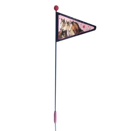 Bike Fashion Wimpel Pferdefreunde rosa, Pferdemotiv, geteilt, ca. 175cm