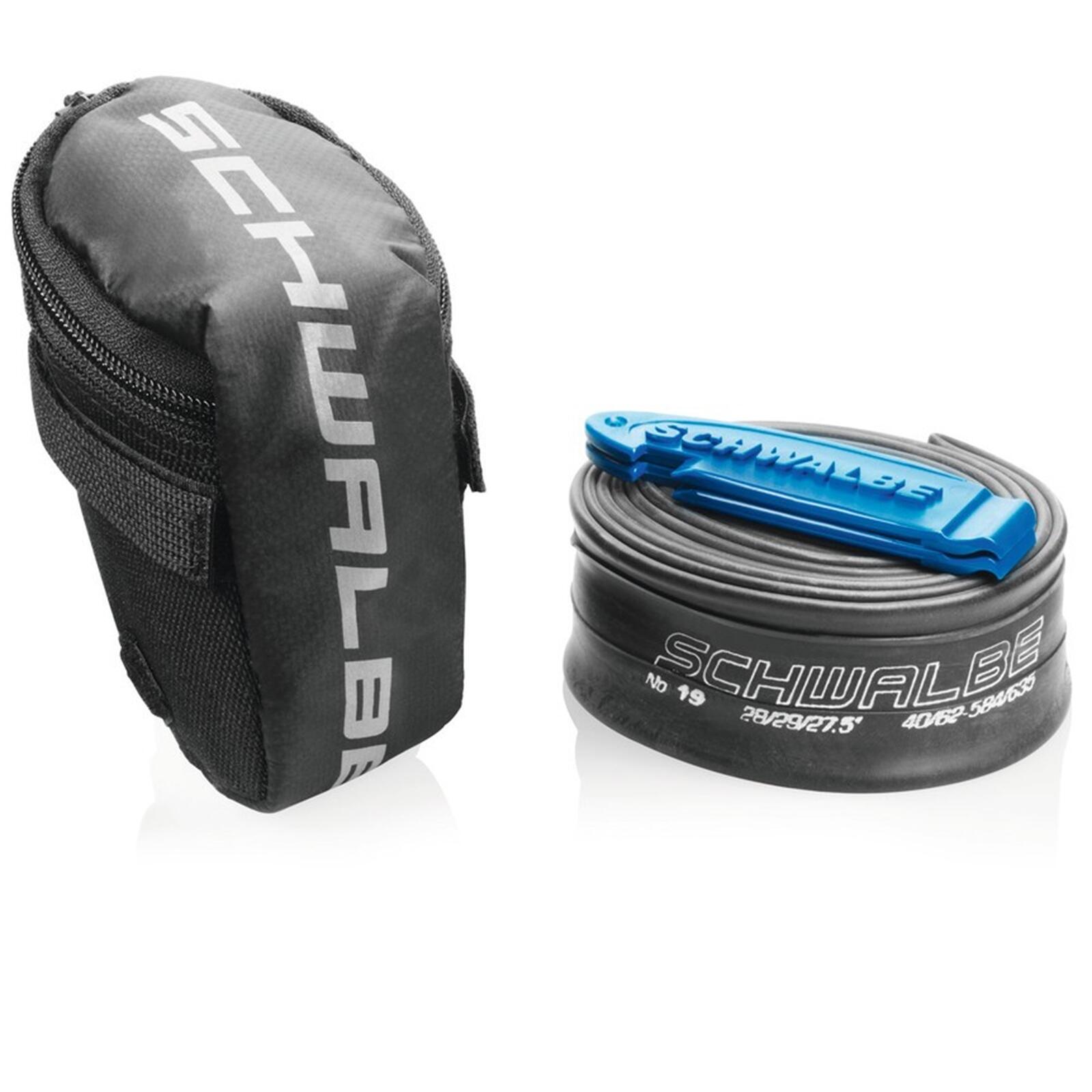 Schwalbe - Chambre À Air 28" Sv17 28x11/4-13/8-11/2-175 Sv Sac 40mm + Pneu Lic - Sacoche Selle Vélo - Noir - No Size - Decathlon