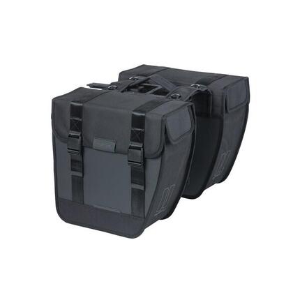 Basil Tour Double Bicycle Sac - Eau - Répondant - 28L - noir