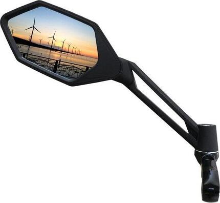 Luxus Fahrradspiegel Meachow E-Bike Verstellbar Links - Schwarz S-PEDELEC