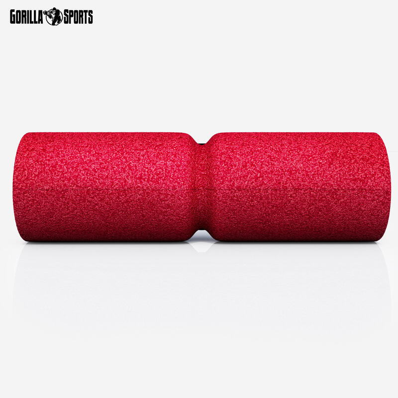 Rola de masaj 38 cm, canelura circumferentiala, rosu, Gorilla Sports®