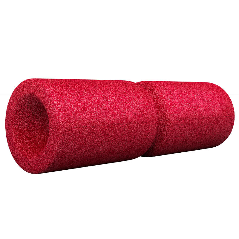 Rola de masaj 38 cm, canelura circumferentiala, rosu, Gorilla Sports®