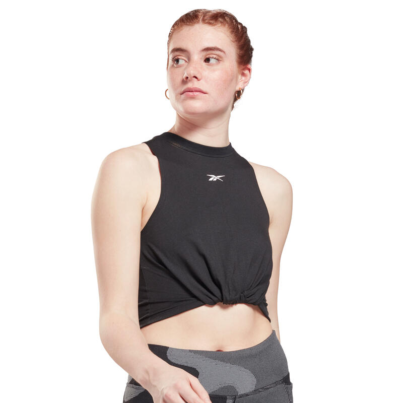 Débardeur femme Reebok uni et froncé Studio