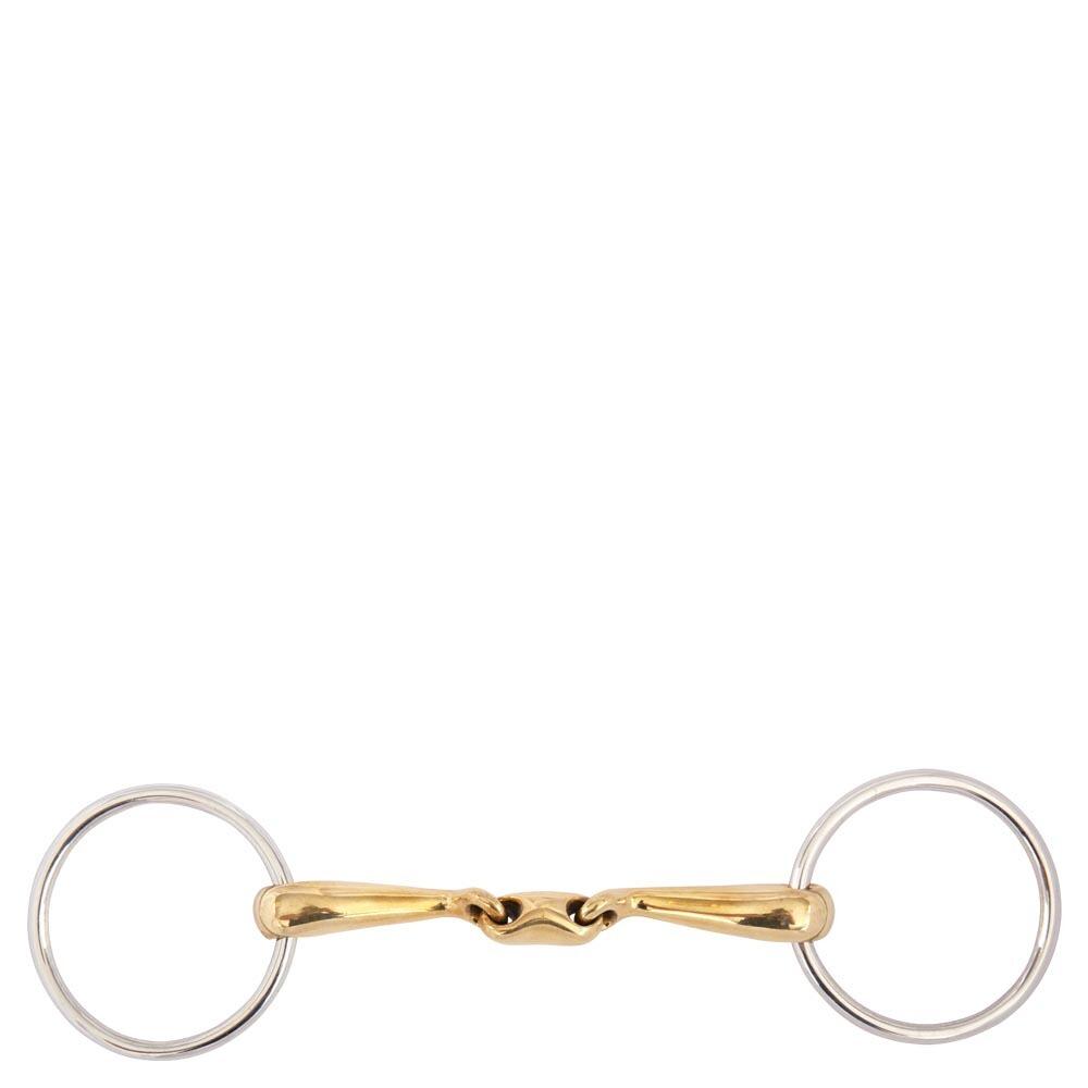 BR Dubbel snaffelbit voor afgerond paard BR Equitation Soft Contact