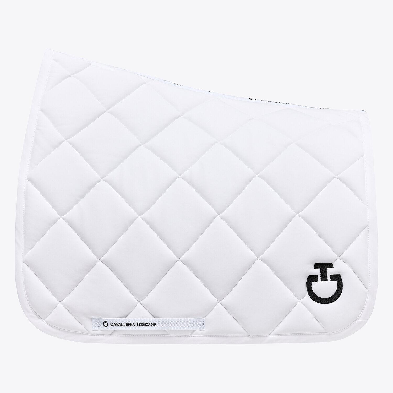 CAVALLERIA TOSCANA Cavalleria Toscana Diamond Quilted Jersey Dressage Zadeldek Wit