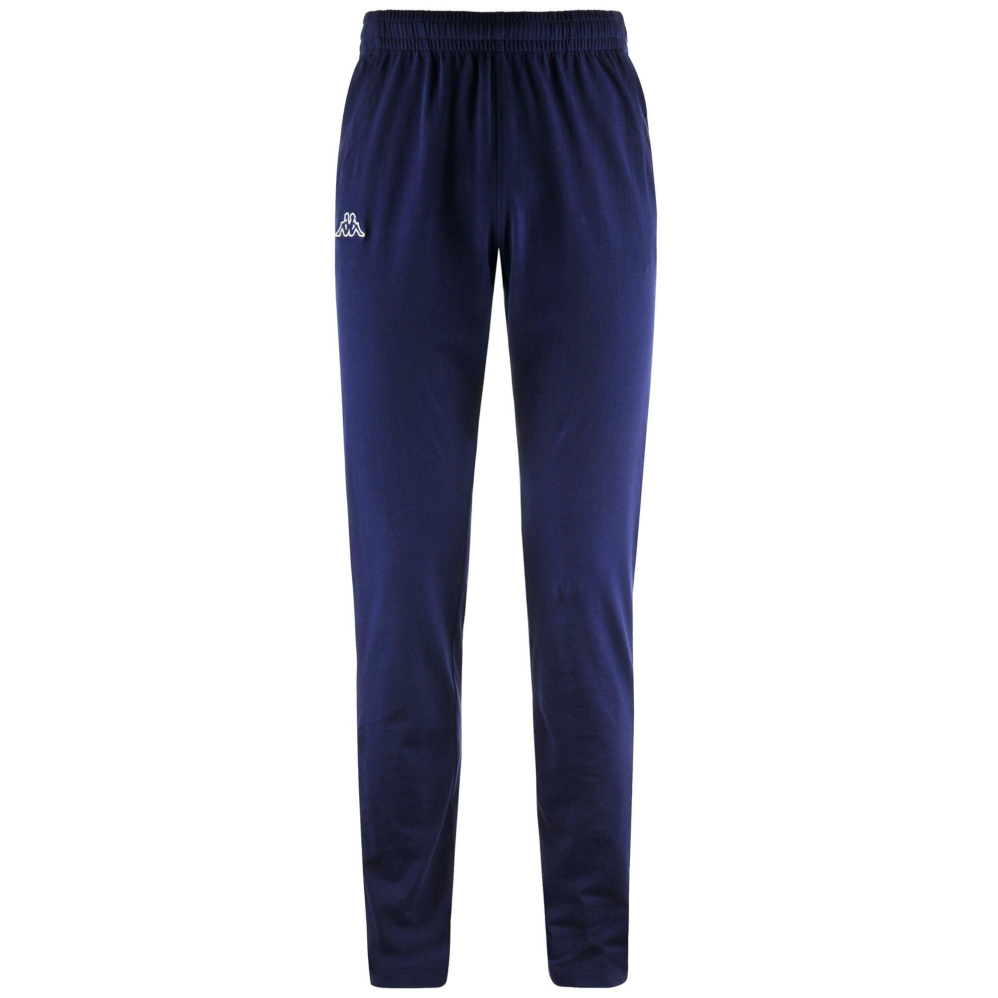 KAPPA pantaloni da uomo in cotone blu da fitness