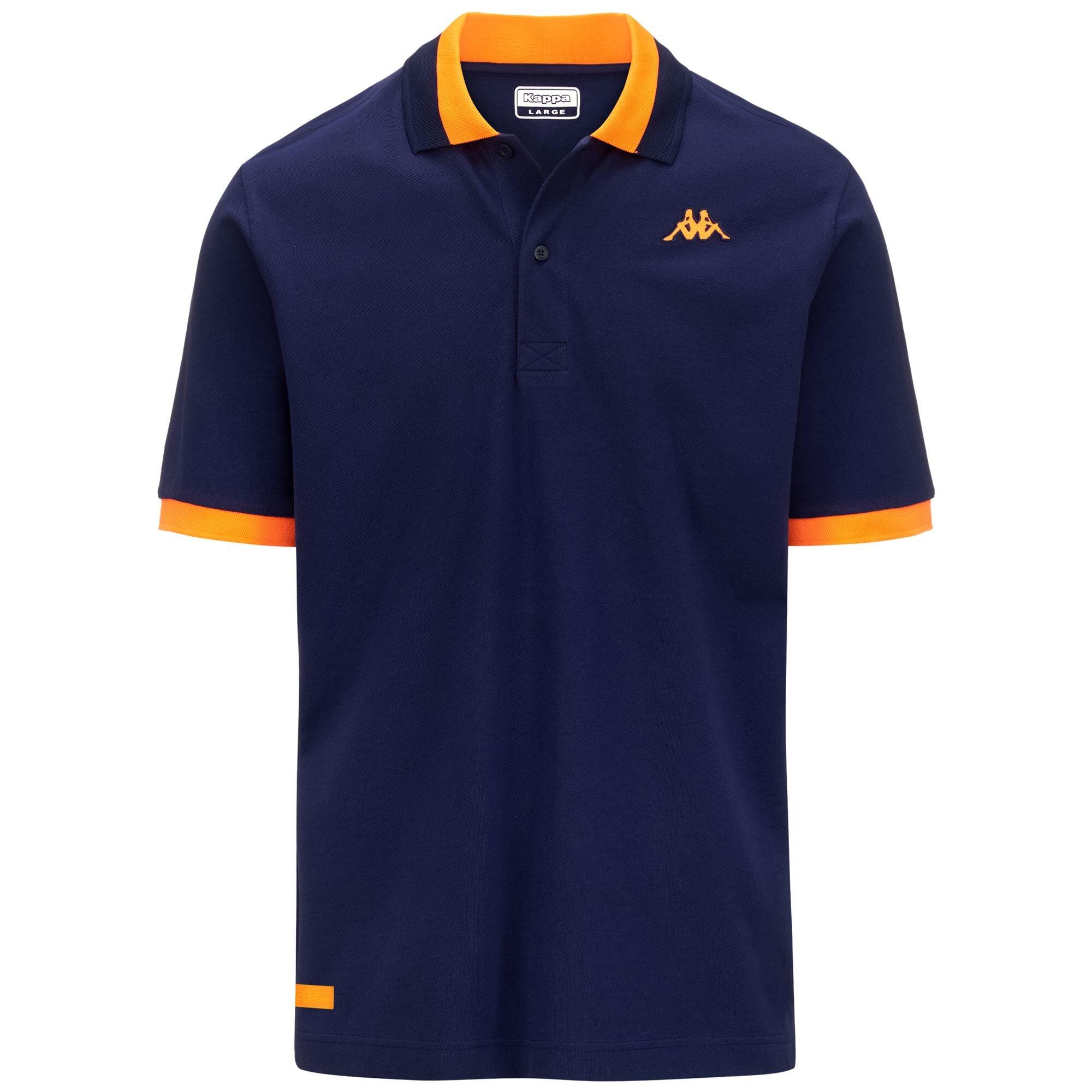 Polo da uomo in cotone blu da sportivo 2/7