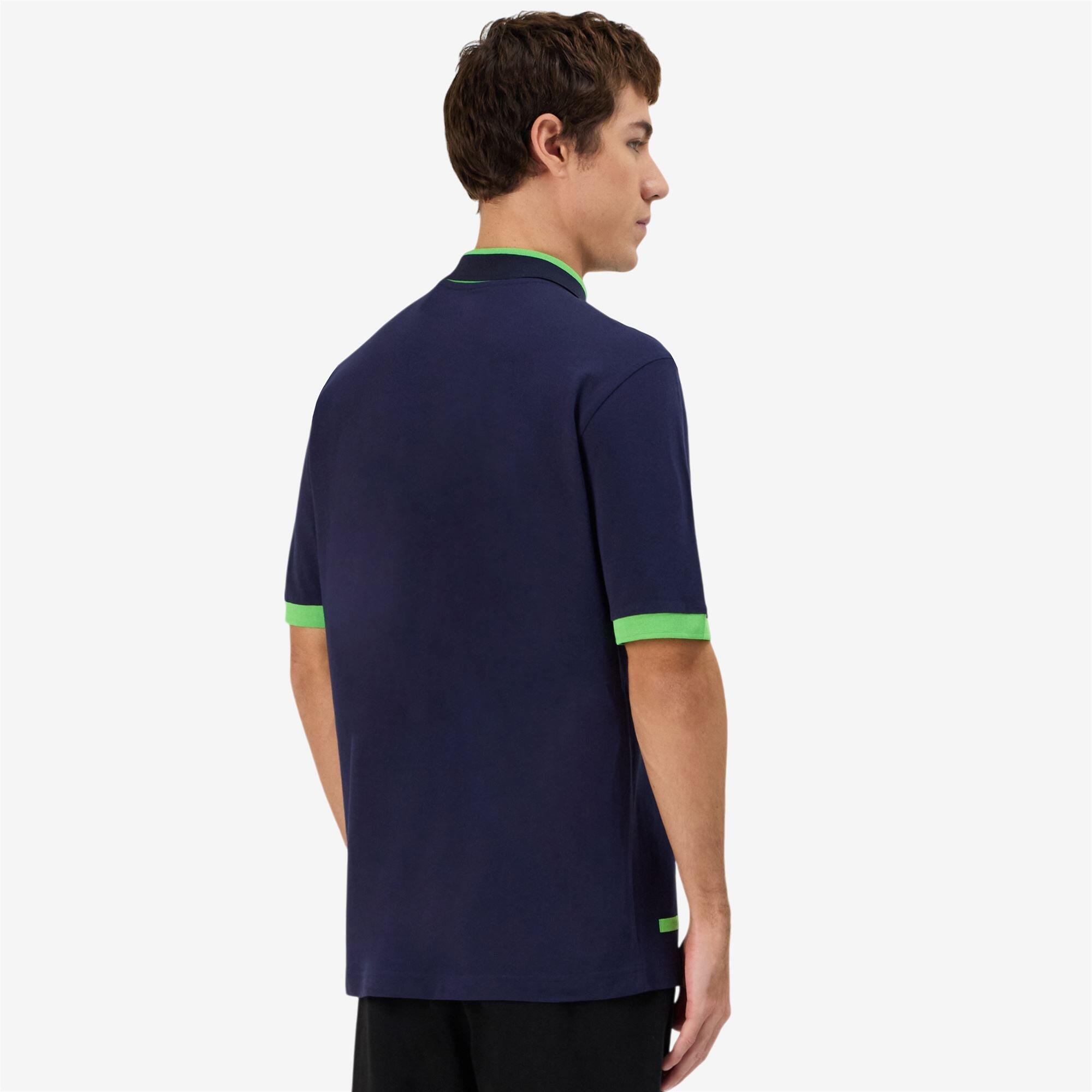 Polo da uomo in cotone blu da sportivo 6/7