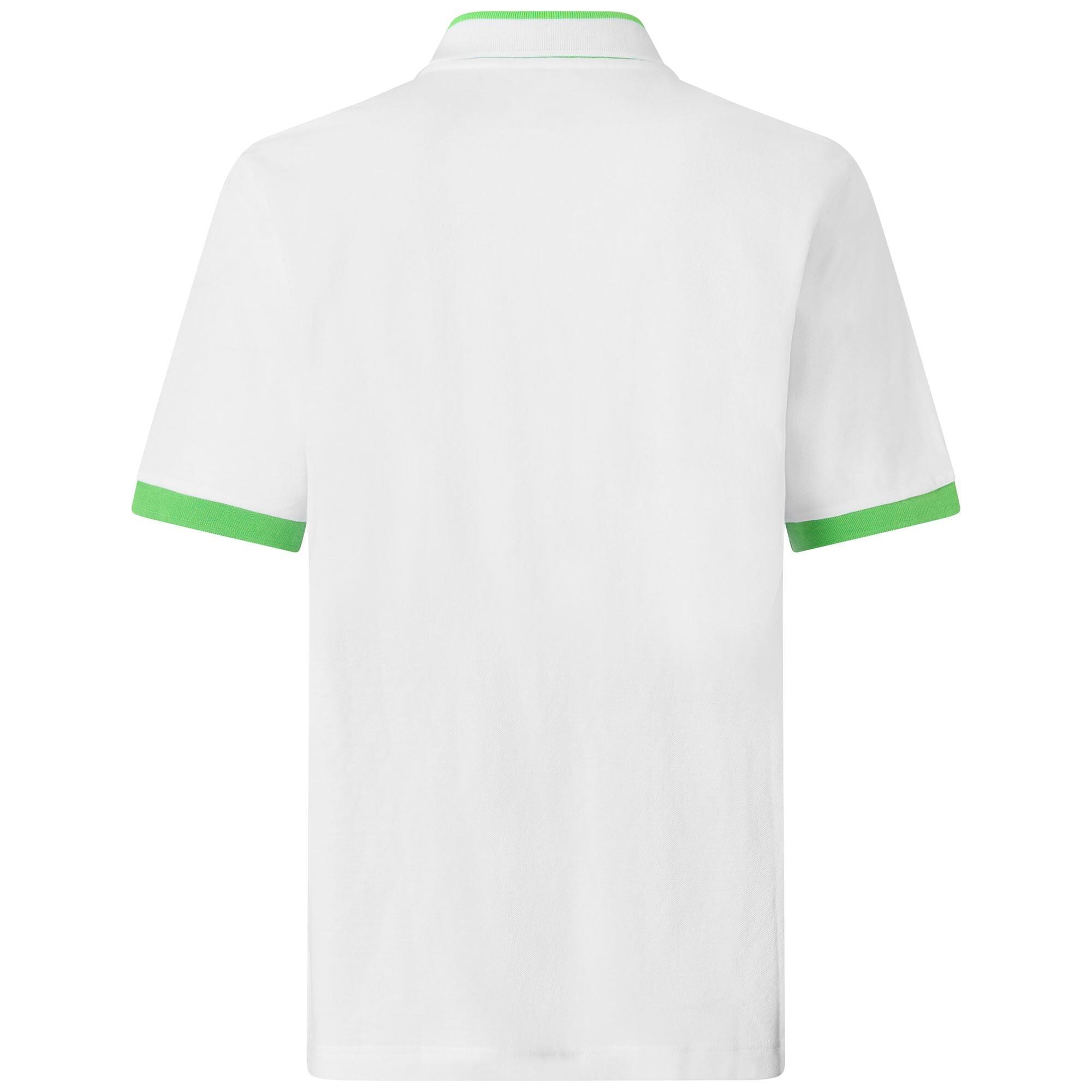 Polo da uomo in cotone bianco da sportivo 3/7