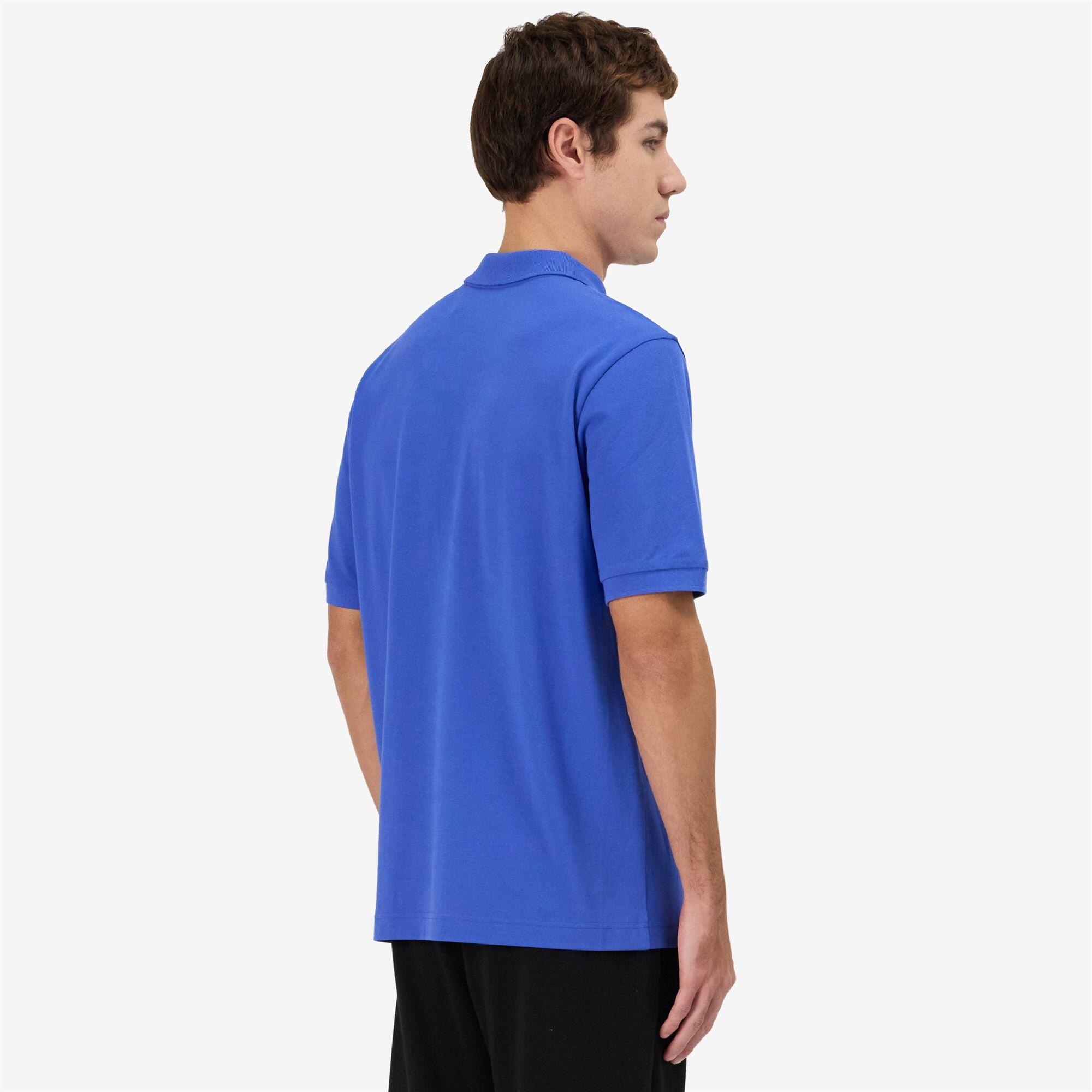 Polo da uomo in cotone blu da sportivo 6/7