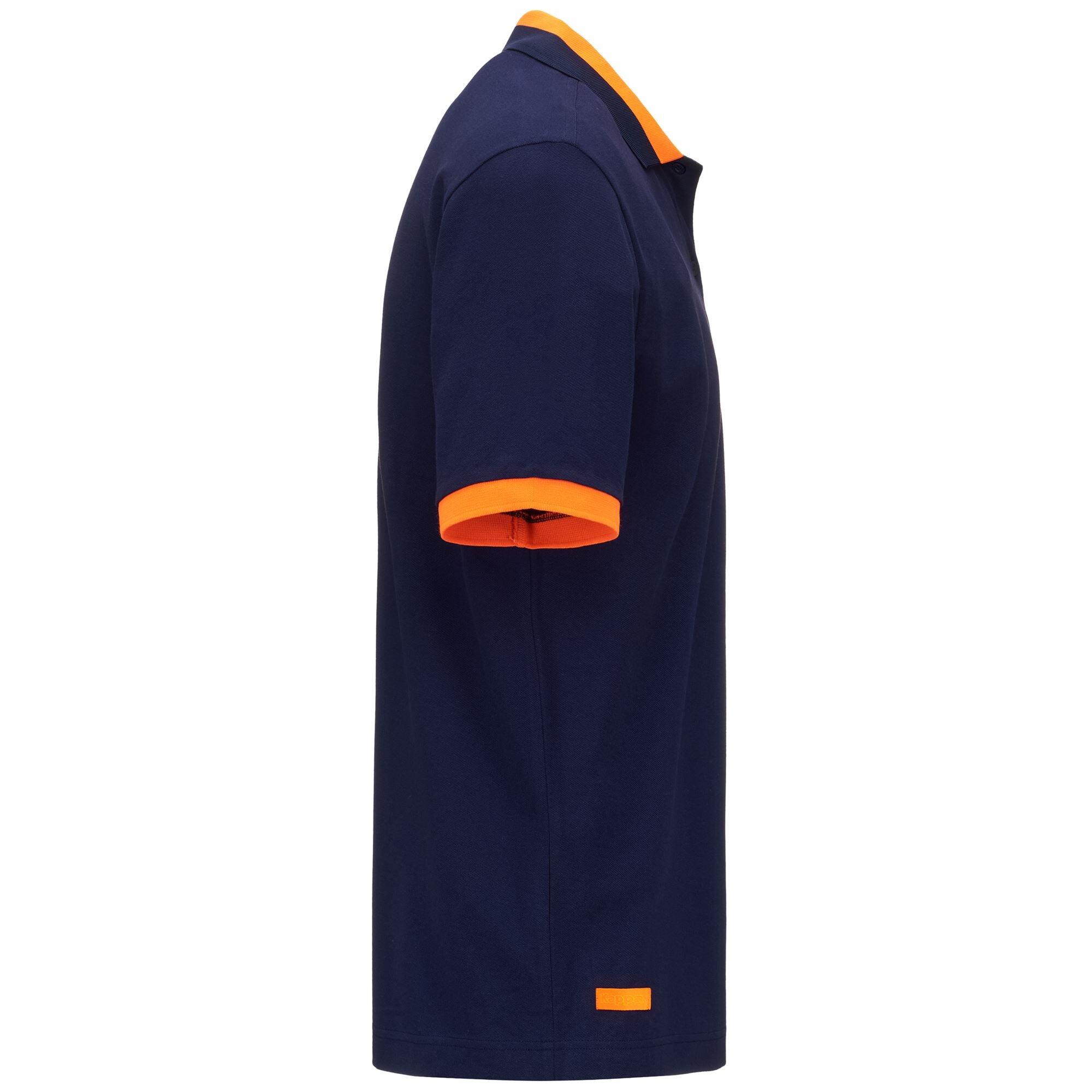 Polo da uomo in cotone blu da sportivo 3/7