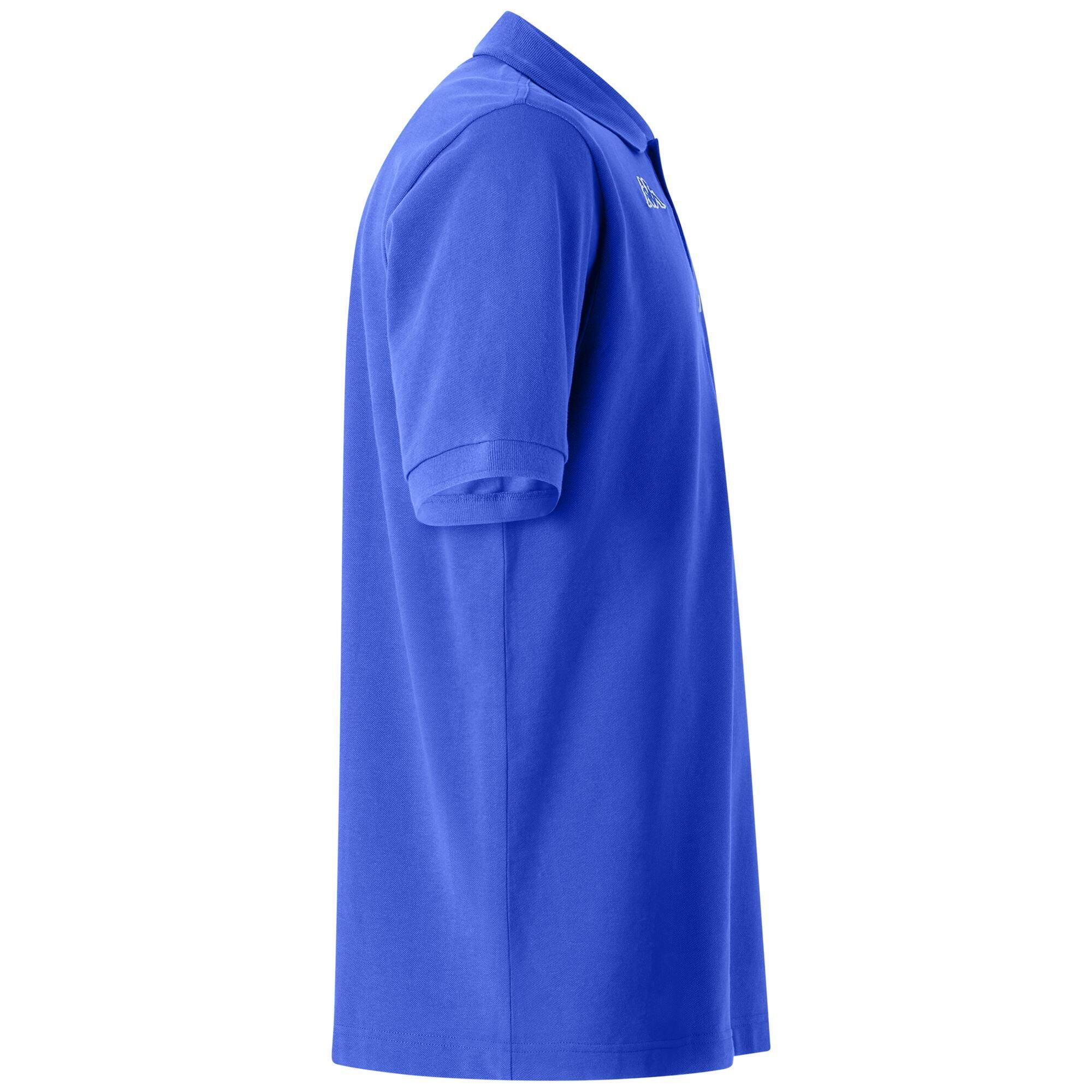 Polo da uomo in cotone blu da sportivo 2/7