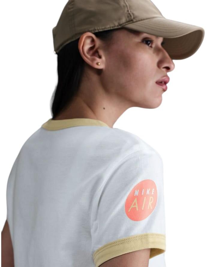 T-shirt donna nike sportswear club - bianco 3/5